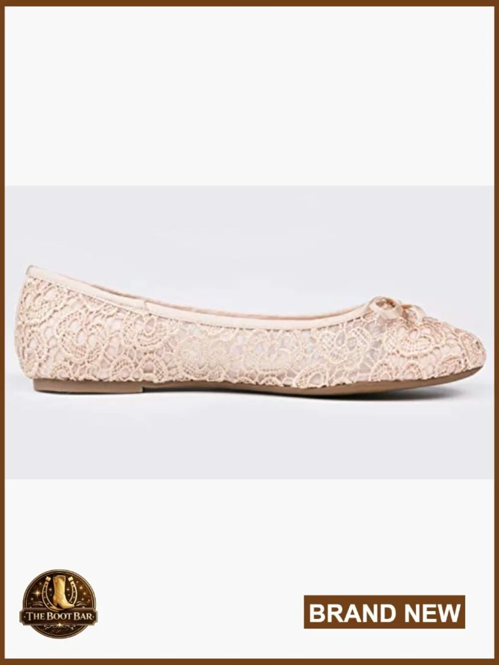 Women's Lace Ballet Flats Breathable Crochet Round Toe Slip On Flat